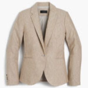 J. Crew Tan Linen Blazer